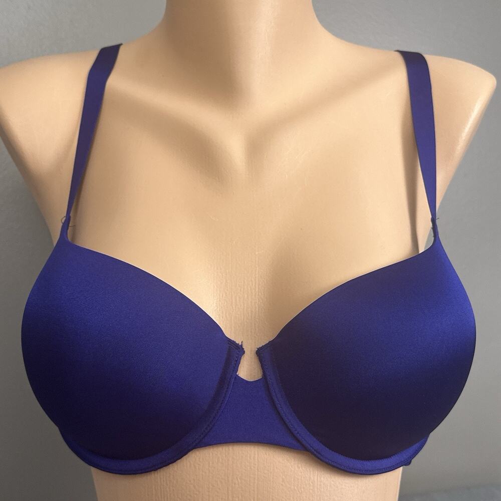 Ambrielle Your Custom Boost Bra 36D Blue Balconette Push Up Underwire Bra